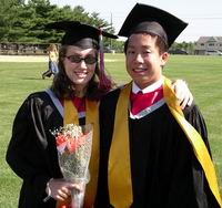 catherine and andrew at graduation